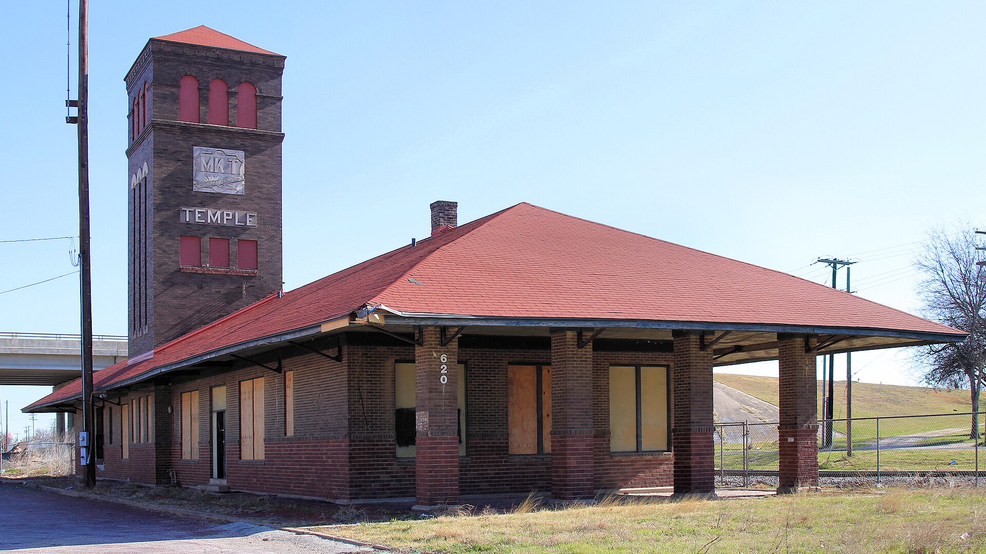 Historic MKT Railway passenger depot in Temple, Texas